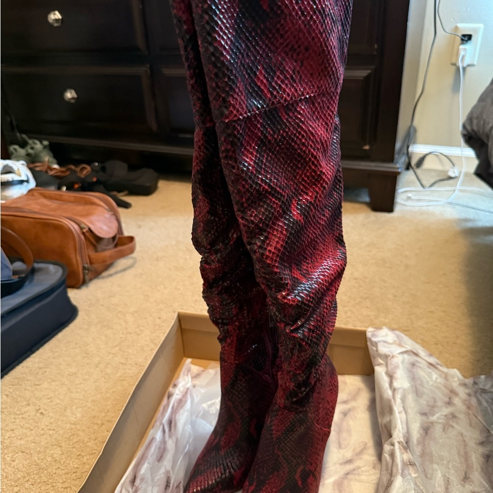 Jessica Simpson Red Over the Knee Boots